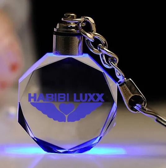 Habibi Luxx Octagon Glass Keychain